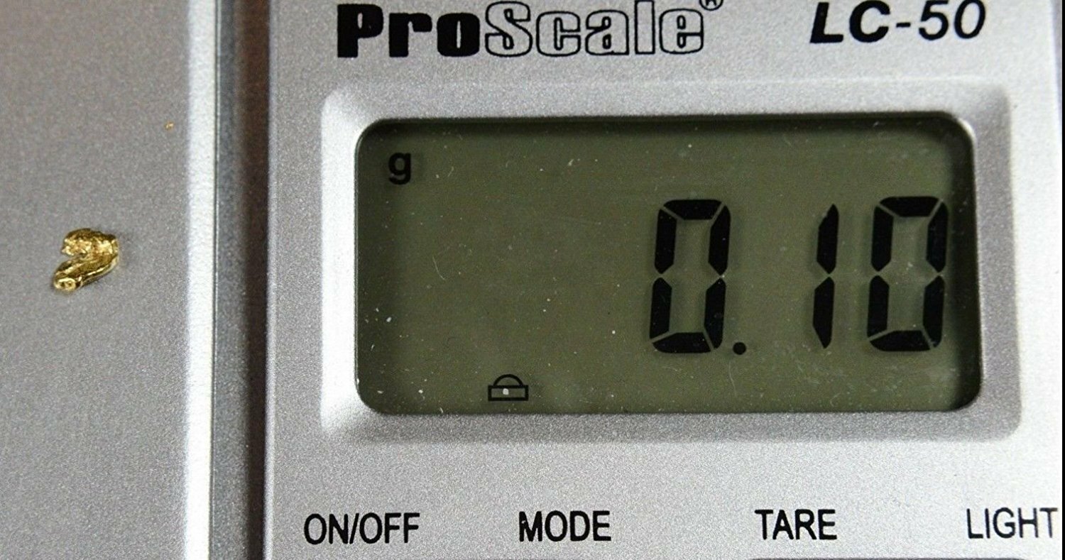 Alaskan-Yukon BC Gold Rush Natural Gold Nugget 0.10 Grams Genuine "In Bottle"