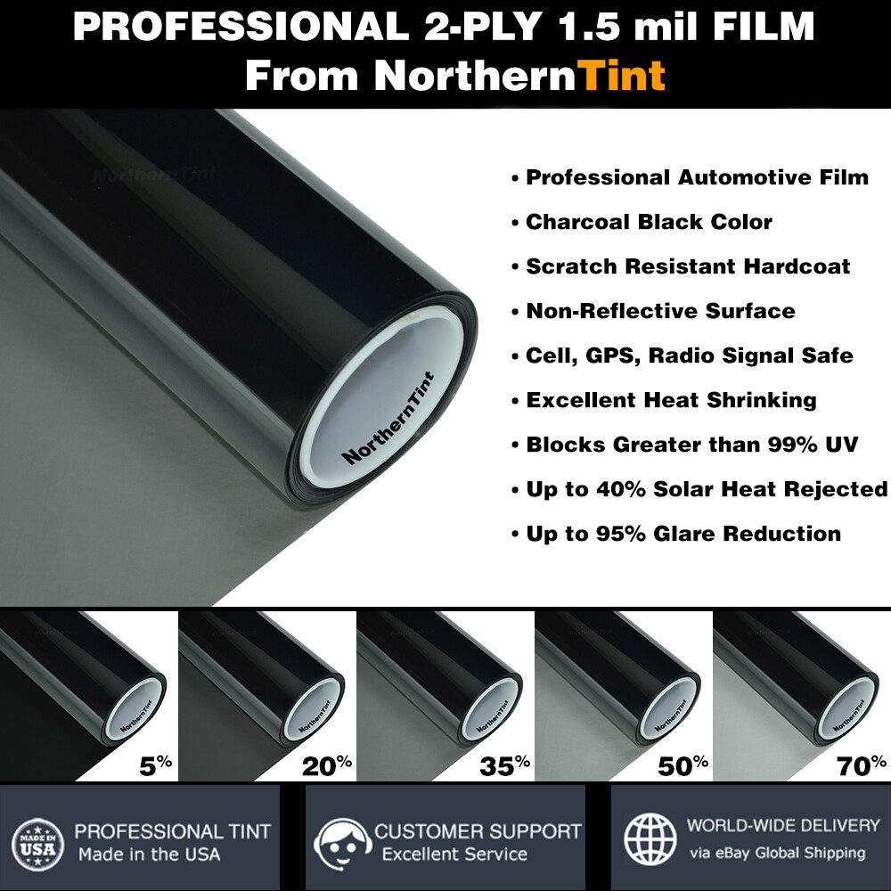 Precut Window Tint for Ford F-150 Super Crew 15-18 (Front Doors Any Shade)