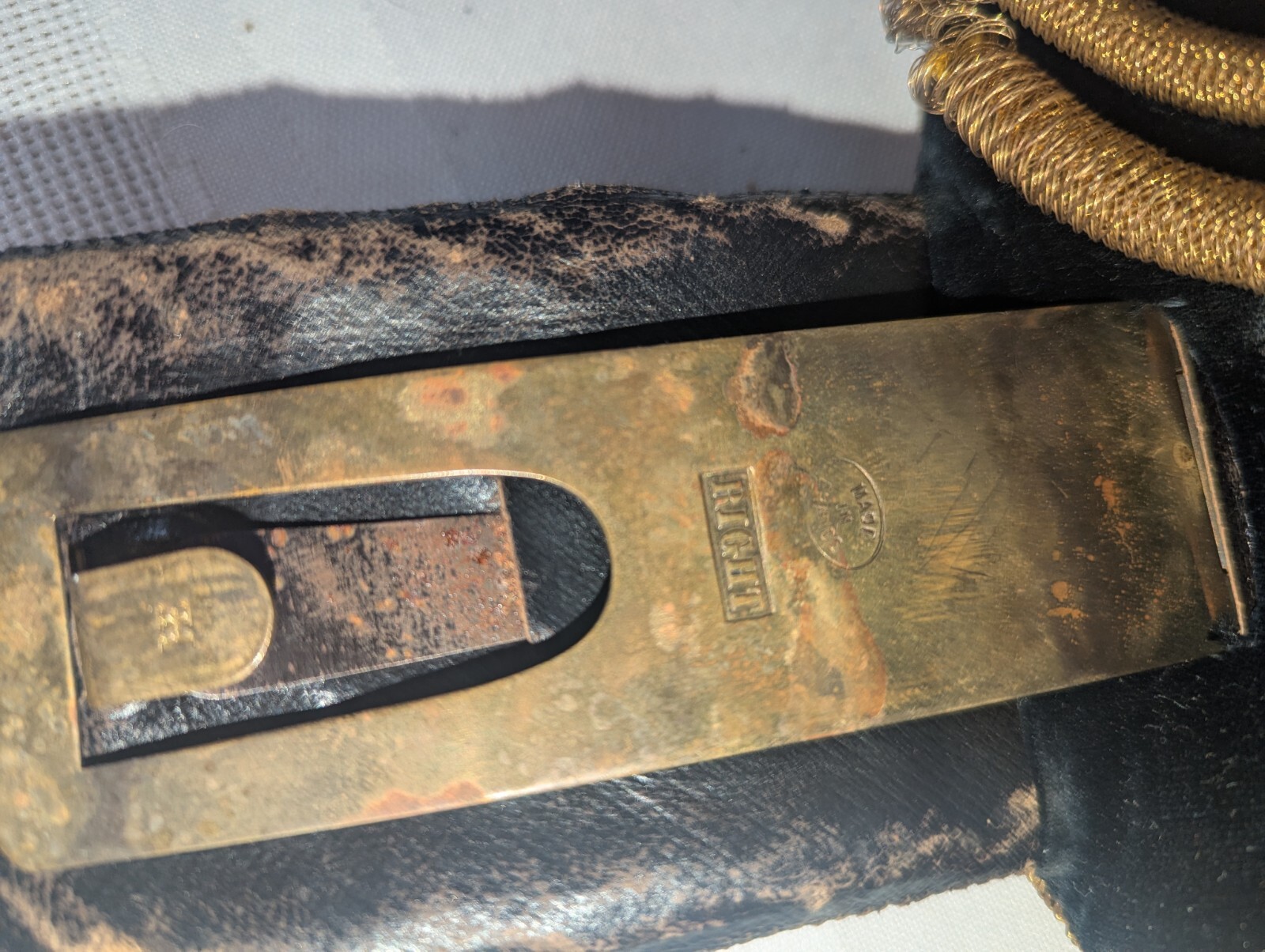 19th Cent. US Navy Officers Hat w/ Epaulettes & Belt in Tin Case Original!