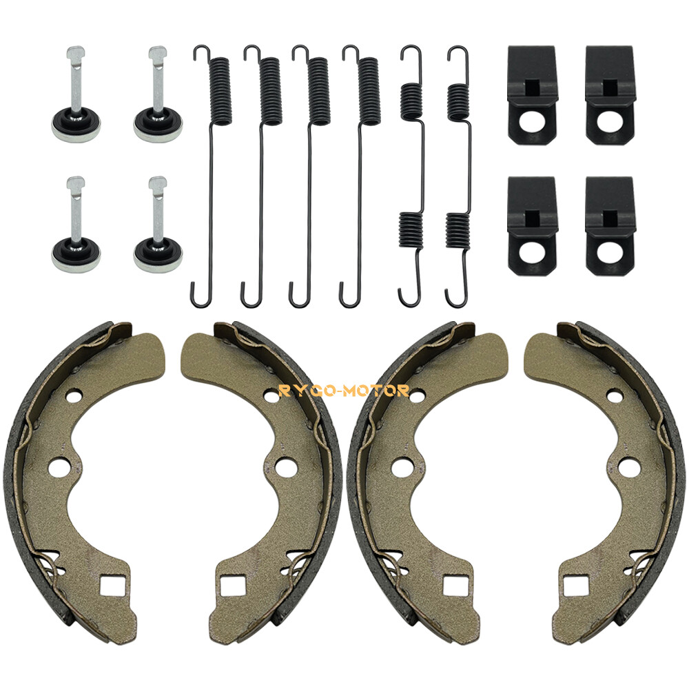 Brake Shoes Front&Rear W/Springs Pin for Kawasaki Mule 3000 3010 3020 4000 4010