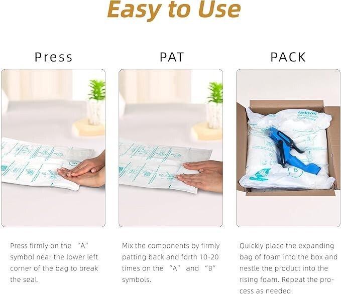 Foam Packaging Bags 26 PACK #10 Handy Foam Room Temperature Expanding Foam Bags