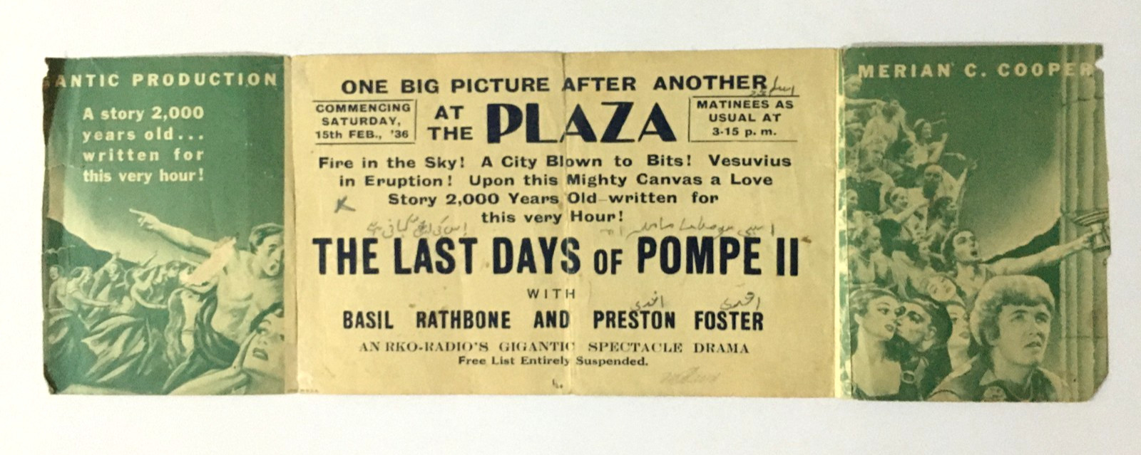 1935 Hollywood Movie Herald THE LAST DAYS OF POMPEII. Preston Foster, Basil Rath
