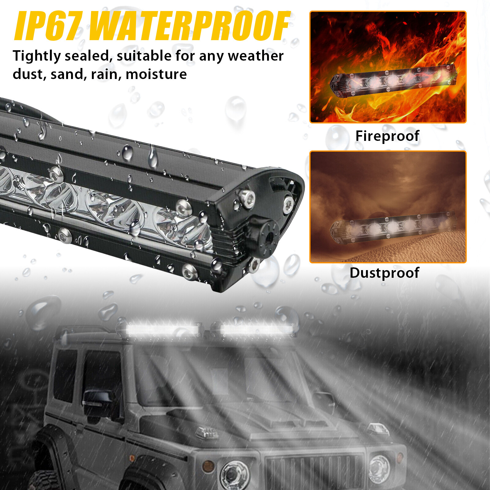7'' 18W Spot Flood LED Work Light Bar Lamp Driving Fog Offroad SUV 4WD Car Truck