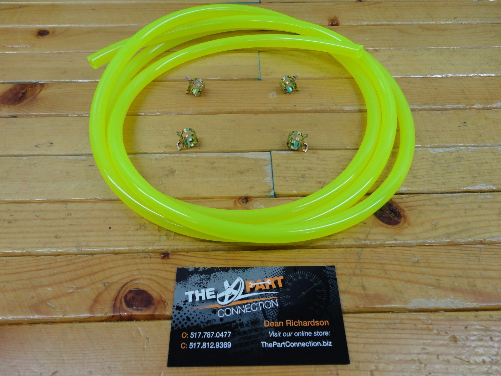 ELECTRIC YELLOW 1/4" FUEL LINE KIT FOR SNOWMOBILE DIRT BIKE ATV MOWER MOTORCYCLE