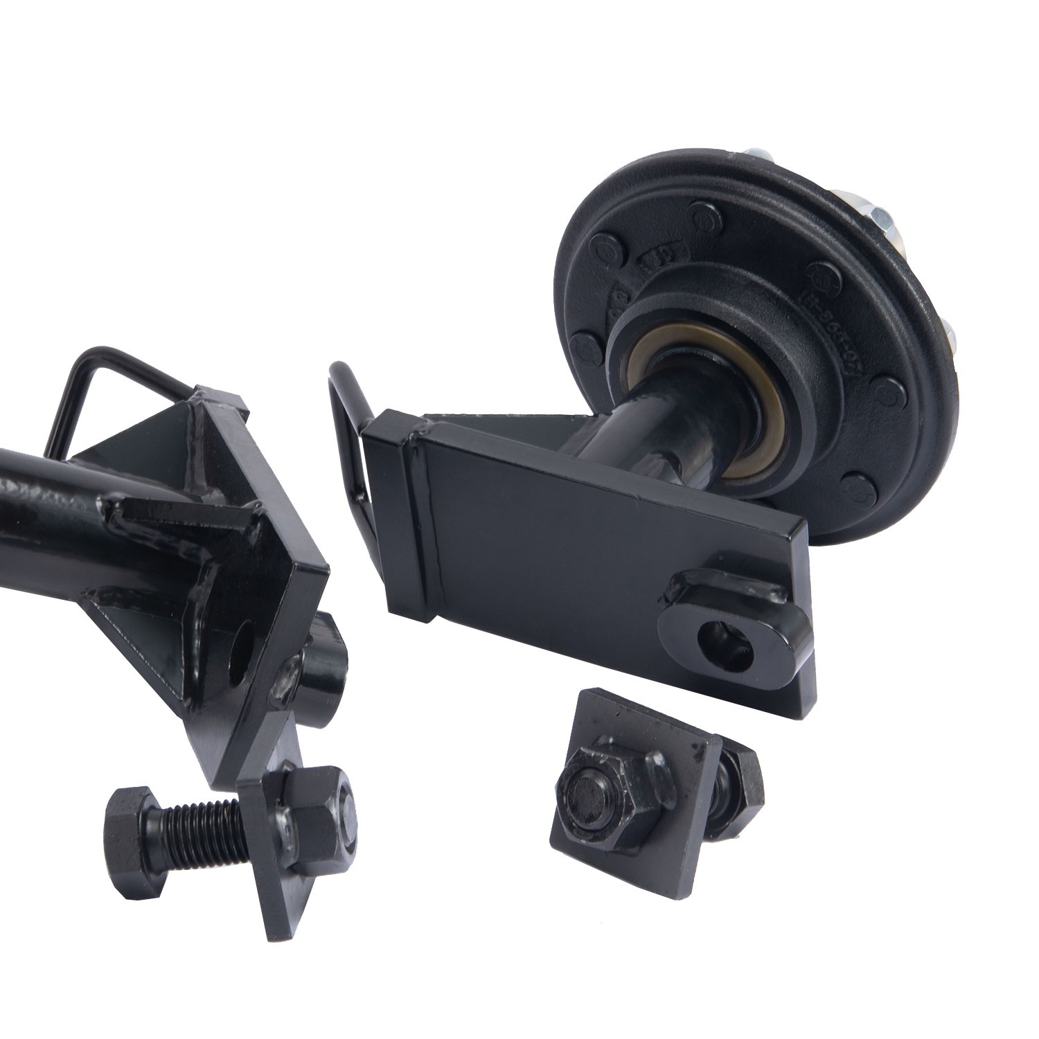 Pair 8000LB 8 x 6.5 Lug Superior Shipping Container Wheels Bolt-on Spindle Kit.