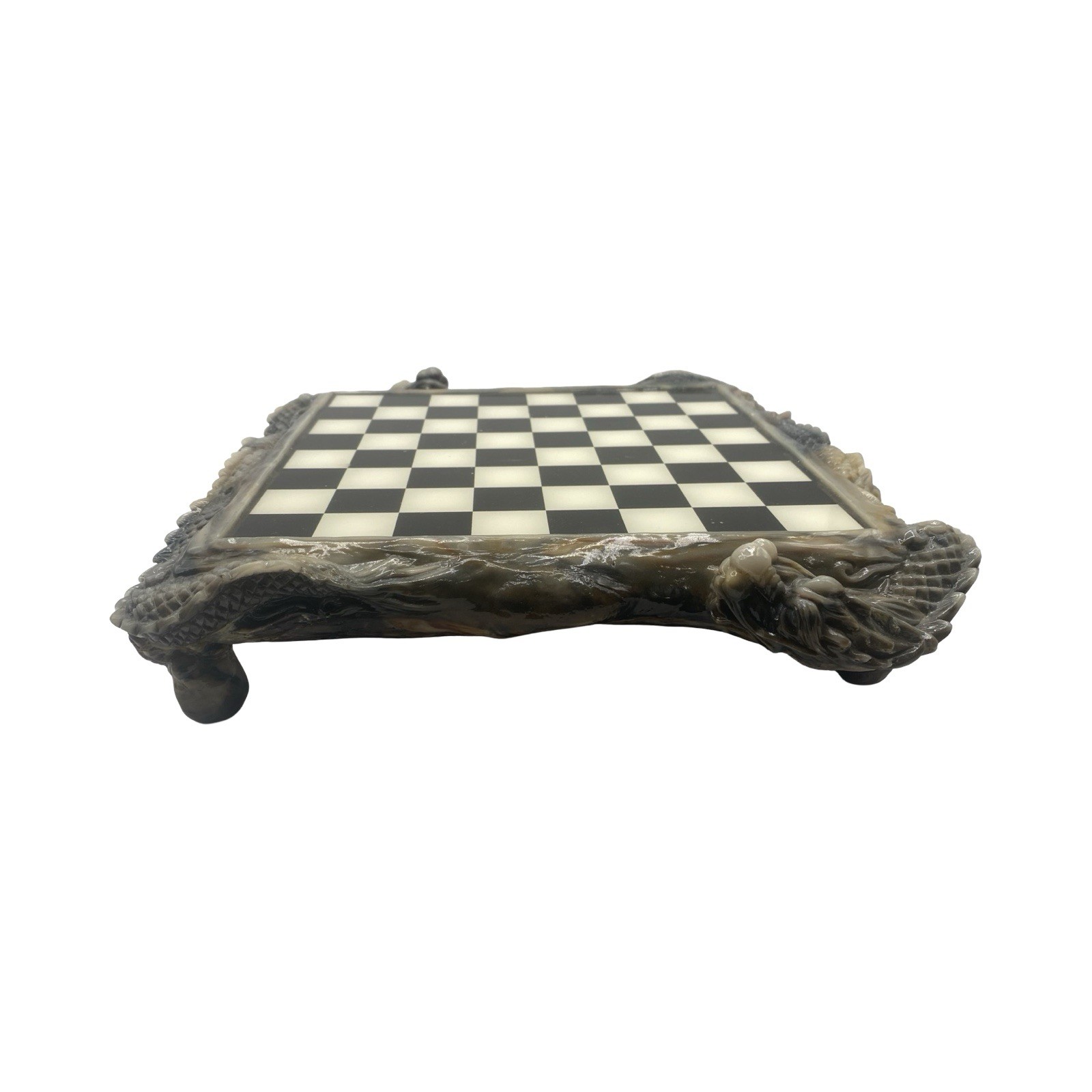 Dragon Collector’s Chess Set Handcrafted Marbleized Asia
