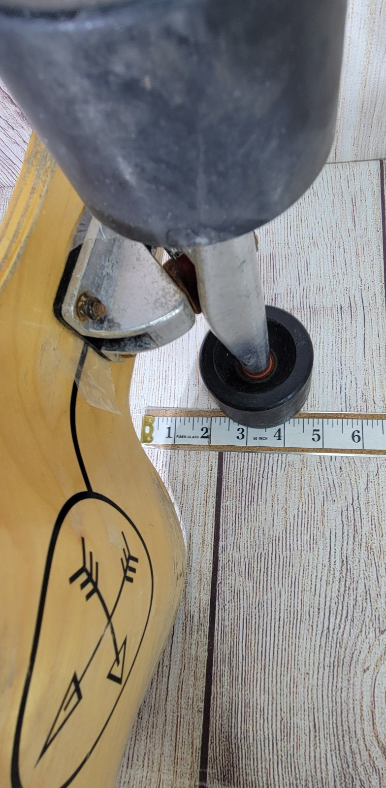 Xtreme Free Skateboard Longboard Abstract Geometric Dog Drop Down 42" (worn)