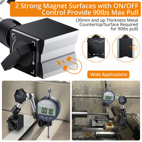 Neoteck Dial Indicator with Magnetic Base 0-1" Gauge Test Indicator 0.0005"