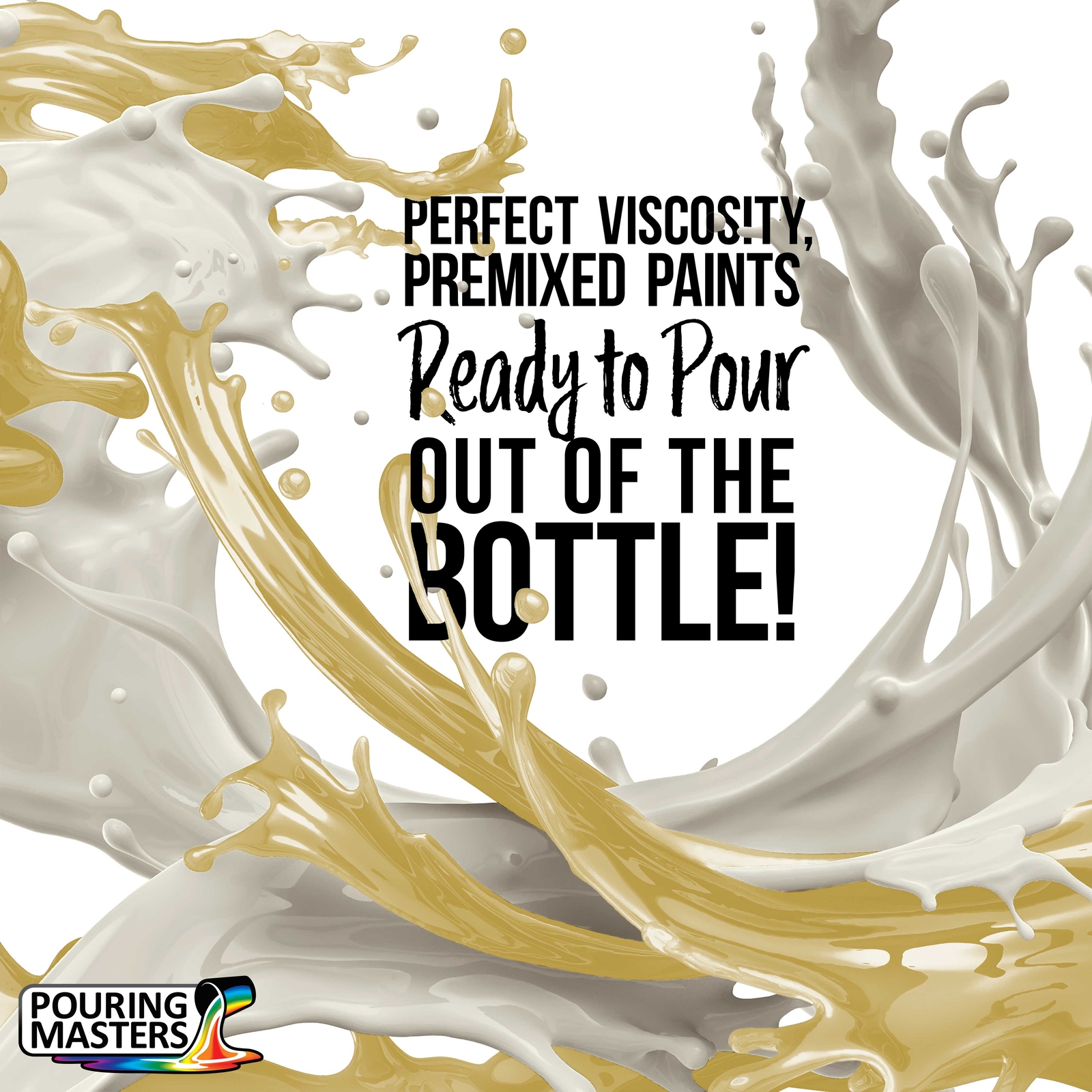 Pouring Masters Buttercream Yellow 32-Ounce (Quart) Acrylic Pouring Paint