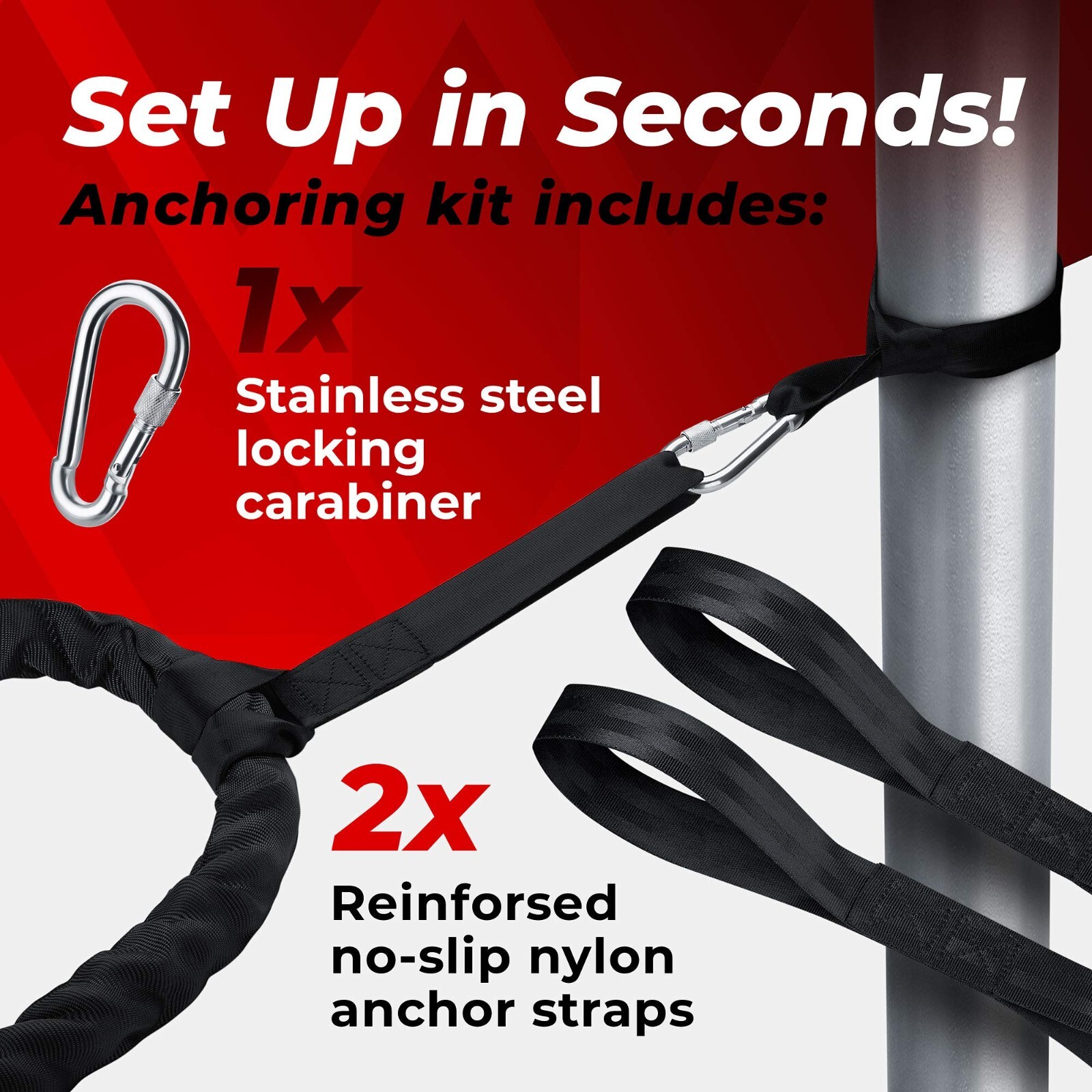 Poly Dacron Weighted Battle Ropes for Home Gym– Indoor/Outdoor Workout Rope