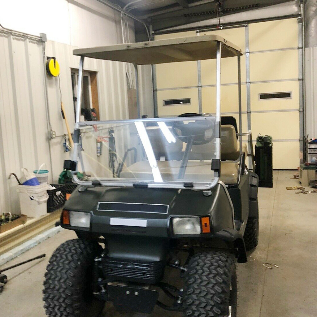 For Club Car DS Clear Windshield 1982-2000.5 1989 New Golf Cart Folding Acrylic