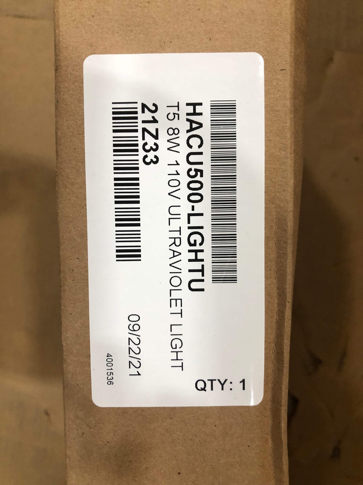 HACU500-LIGHTU 8 W 110 V Ultraviolet Light for HACU500