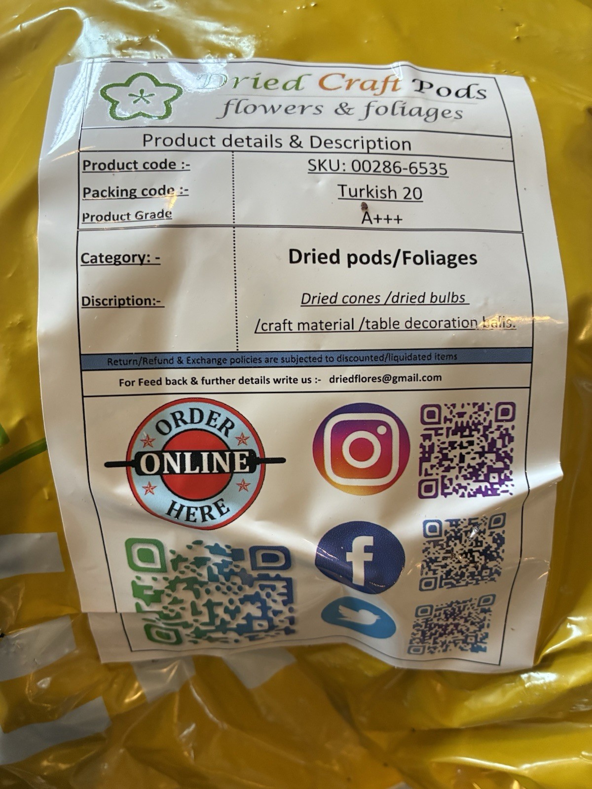 Dried Pods 100 Grams Dried Flowers Wreaths Crafts Whole Pod Papaver Foliages