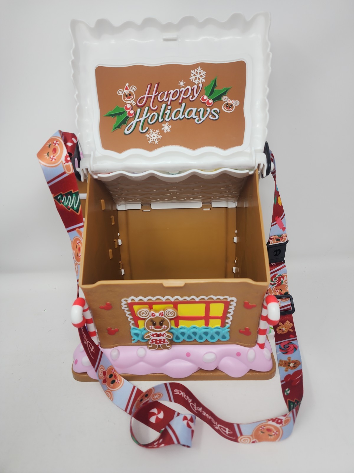 NEW DISNEY PARKS CHRISTMAS MICKEY & MINNIE GINGERBREAD HOUSE POPCORN BUCKET