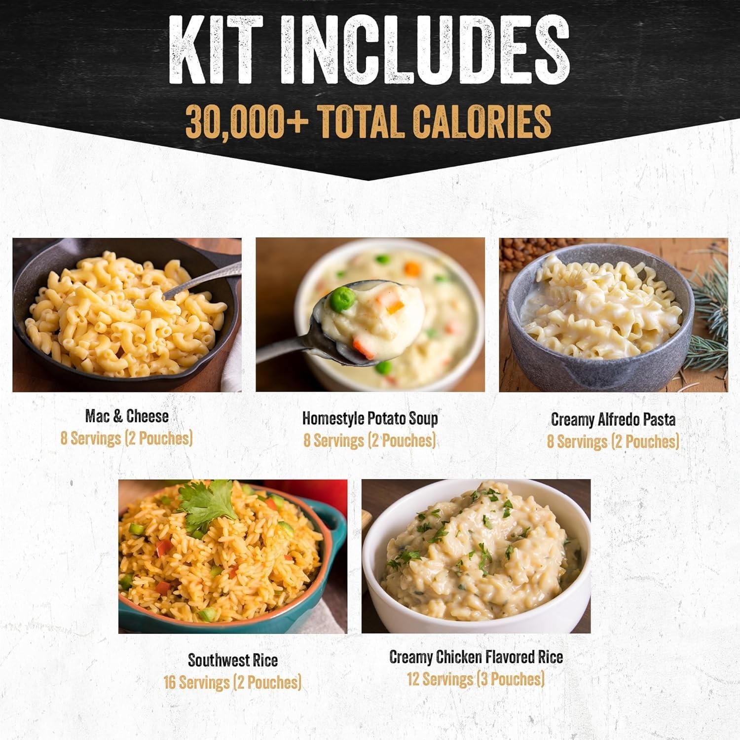 Ready Hour 120 Serving Freeze Dried Food Bucket Emergency Survival Meals Kit