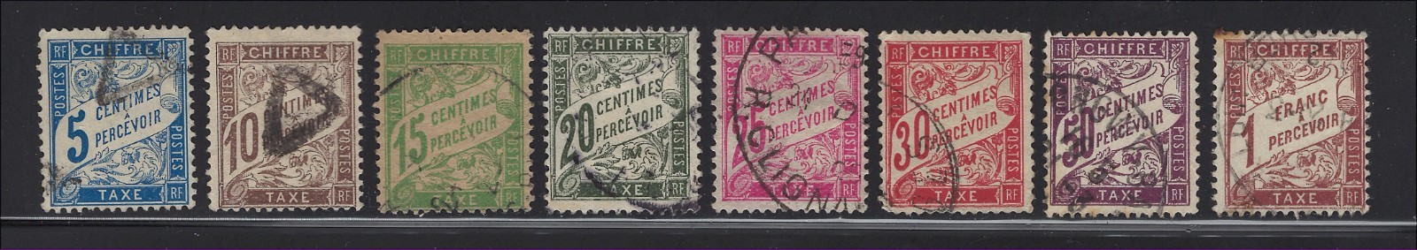 France Scott # J29-J34, J38 & J41 Used Postage Dues 1893-1941