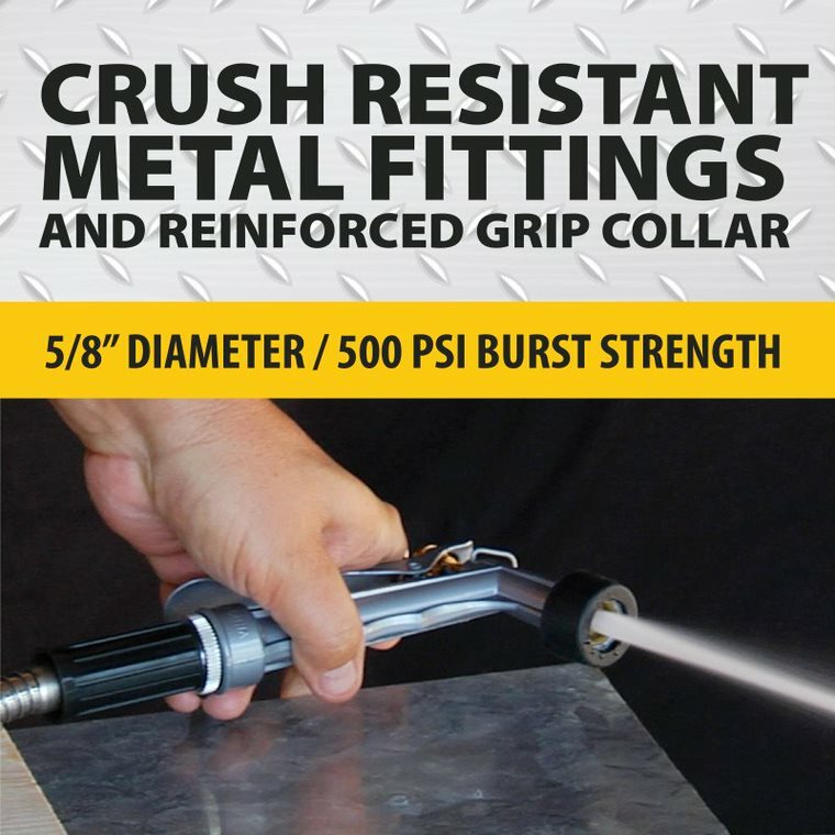 Bionic Steel Metal Garden Hose - Heavy Duty 304 Stainless Steel Lifetime Hose