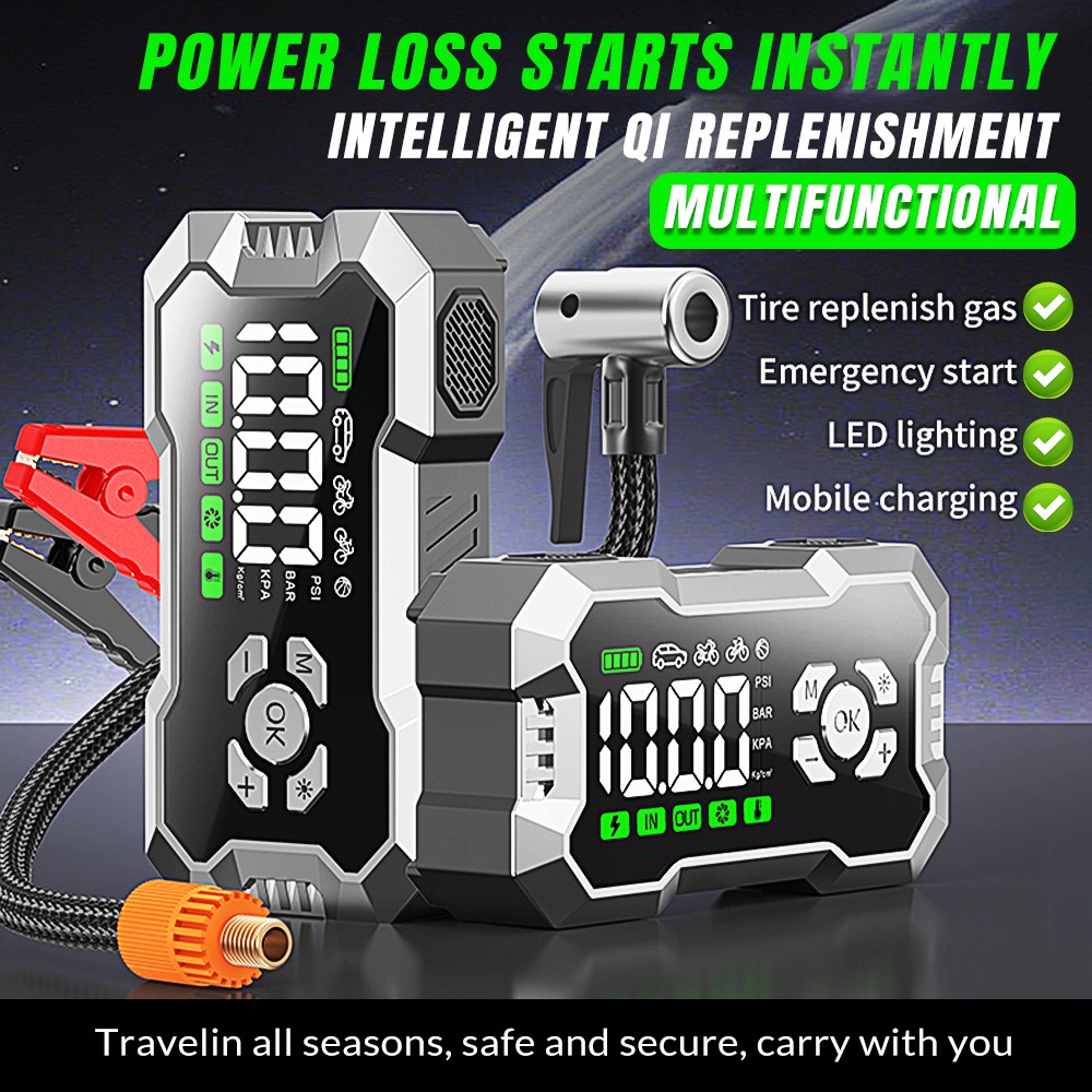 99800mAh Car Jump Starter with Air Compressor Battery Jumper Box Charger Booster