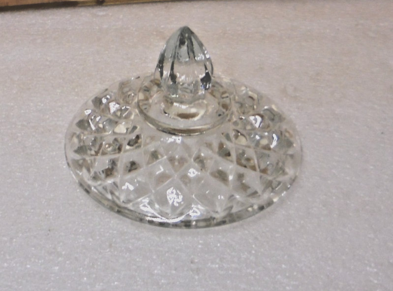 Cut Glass Sugar Bowl Lid, fits opening 3 1/4" diameter