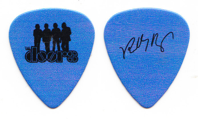 The Doors Robby Krieger Signature Promotional Blue Guitar Pick - 2021