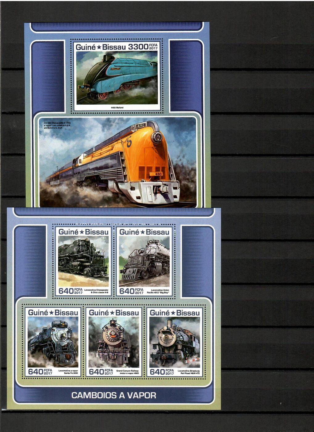 Steam locomotives trains railway 42 sheets 2017-2018 Collection [3] MNH #CNA164