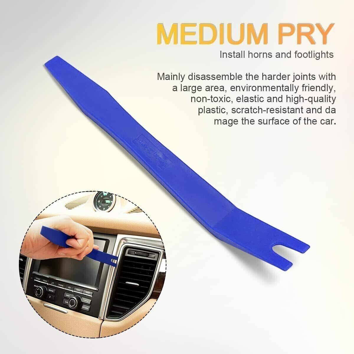 Plastic Trim Removal Pry Tool fits Car Radio Panel Door Dash Clip Fastener Bule