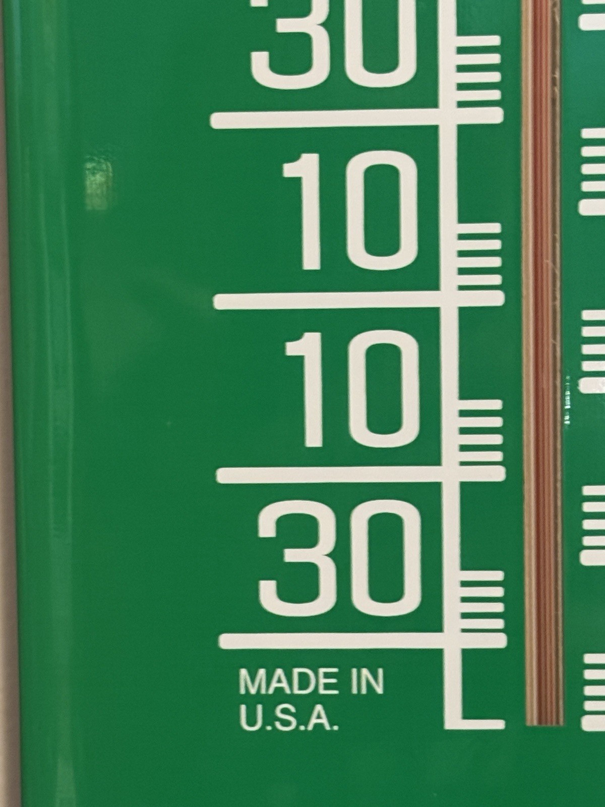 Vtg SKI Cola Metal Thermometer - Say Skeee - measures 7" x 28" LARGE