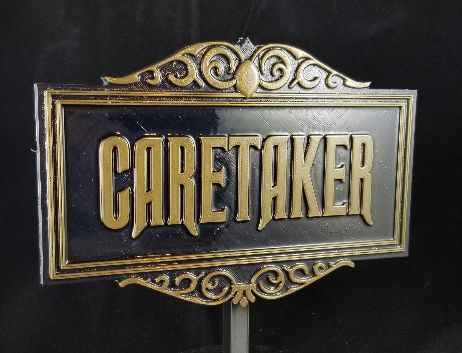 Haunted Mansion Inspired Prop Sign / Plaque Replica Caretaker Disney Home Decor