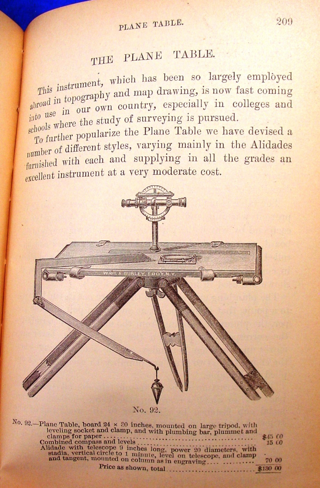 1889 Gurley Surveying & Drafting Insts. Catalog/Manual