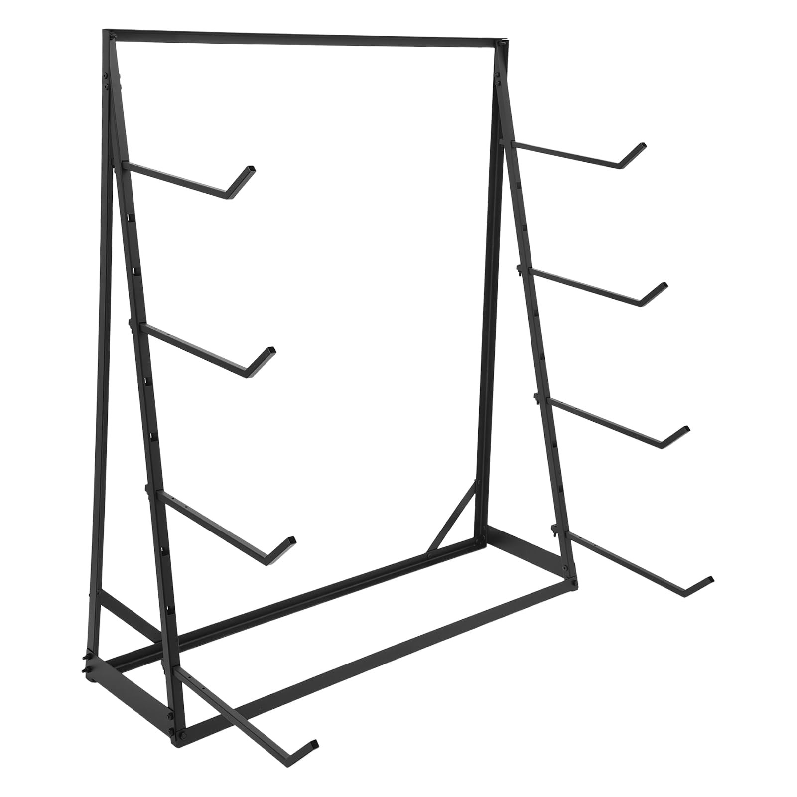 4 Tier Steel Horizontal Lumber Storage Rack, Heavy Duty Pipe Organizer Shelf