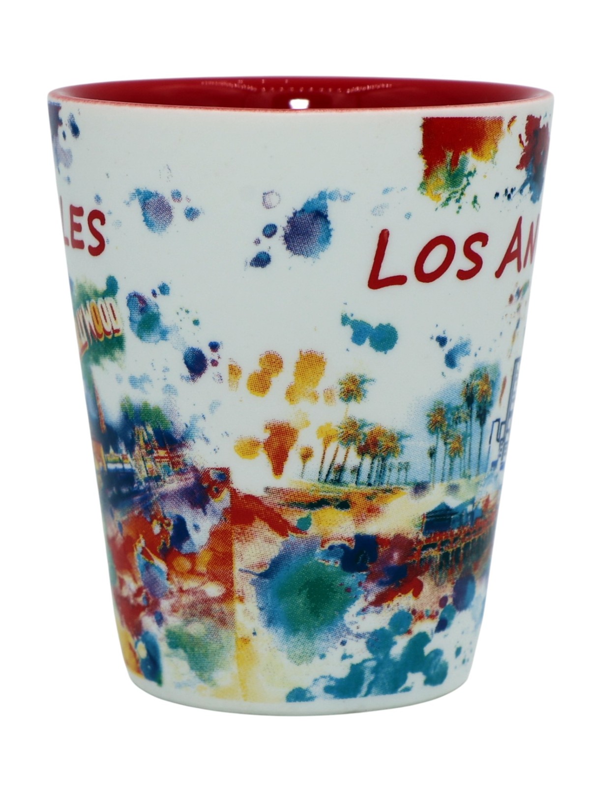 Los Angeles California Ceramic Light Water Color Shot Glass