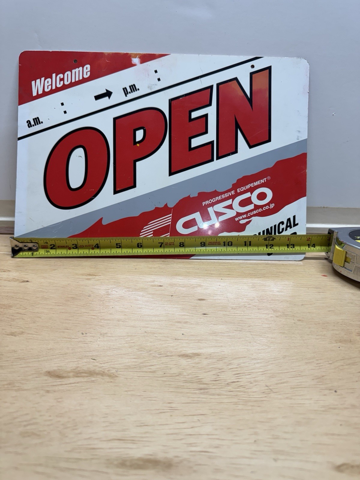 Cusco Jdm Technical Shop Sign Super Rare Gas And Oil Memorabilia Collectible