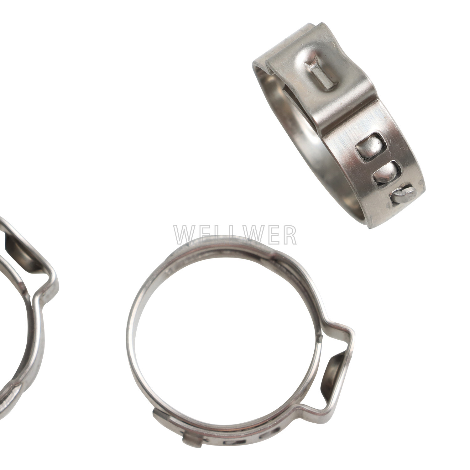 100Pcs 1/2" PEX Stainless Steel Clamp Cinch Rings Crimp Pinch Fitting