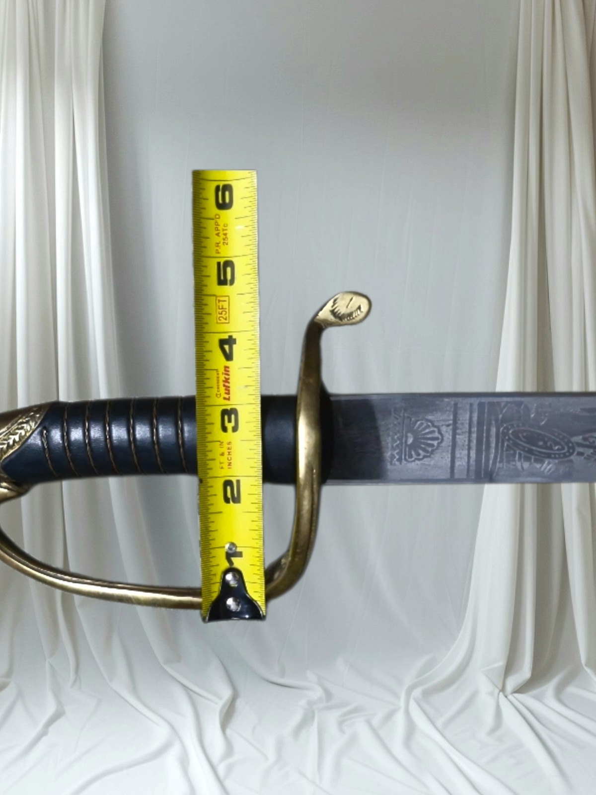 Decorative Brass Handle Naval Officer Dress Sword Replica – Ornate Guard,...