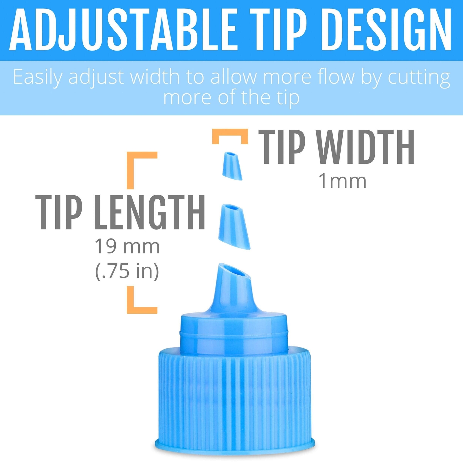 Free Hand Writer Bottles - 6 Easy Small Squeeze Bottles - 3 Each 1 and 2 Ounc...