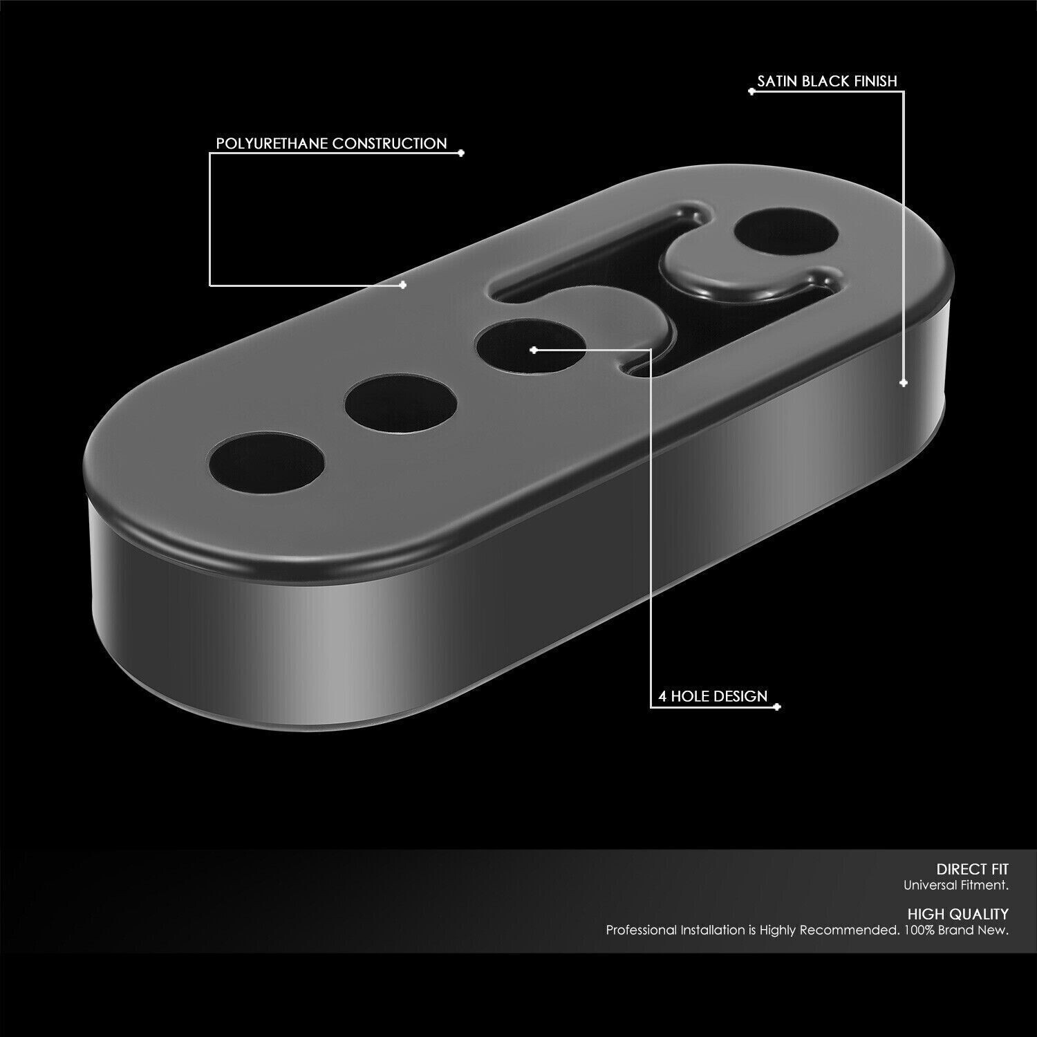 Universal 4Pcs Exhaust Hanger Rubber Adjustable Insulator Bushing Mount 4 Holes