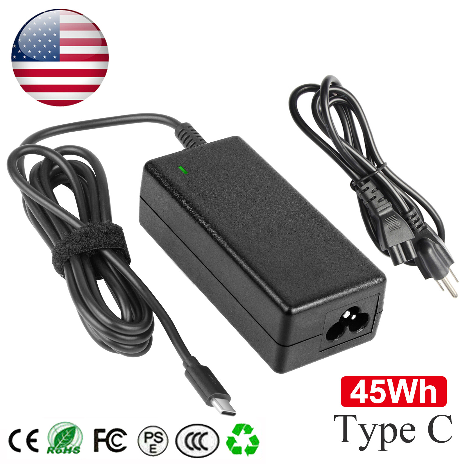 45W USB C Type C for Acer Chromebook Lenovo/HP/Asus/Samsung Power Laptop Charger