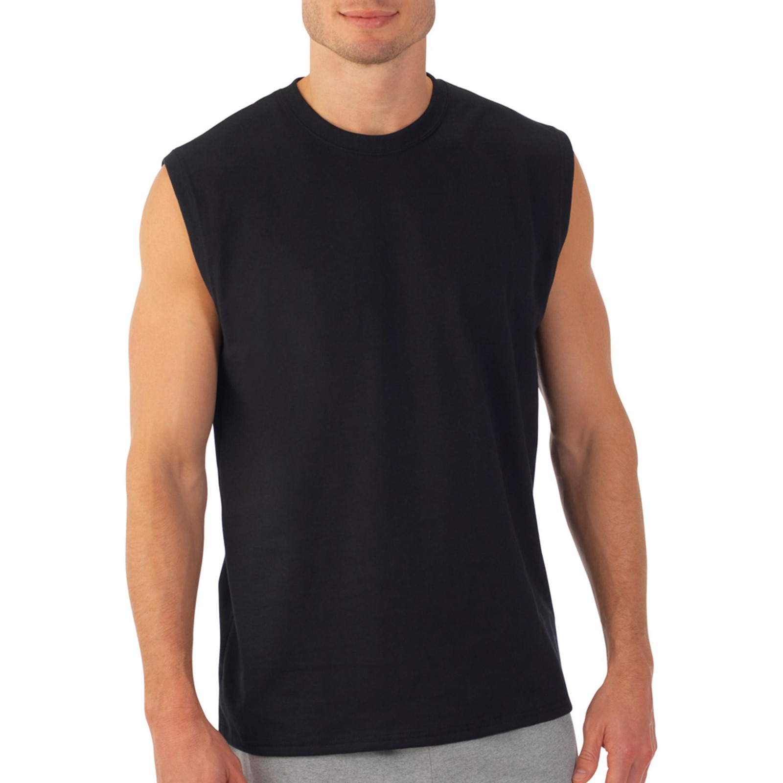 Mens Sleeveless Muscle Tee Cotton Solid Blank Tank T Shirt Hot Summer Gym Top