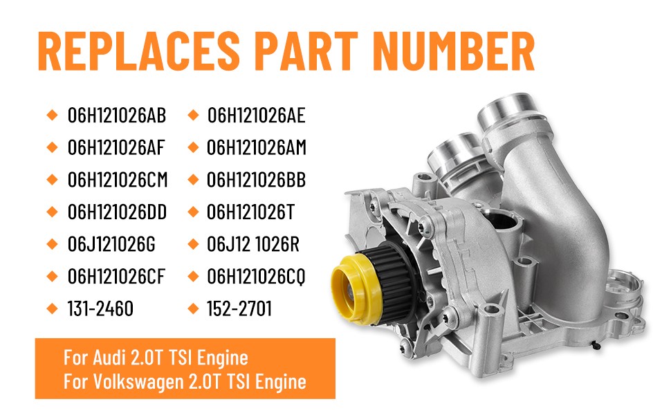 Water Pump Thermostat Assy For Audi A3 A4 A5 A6 Q3 Q5 TT 2.0TFSI 06H121026