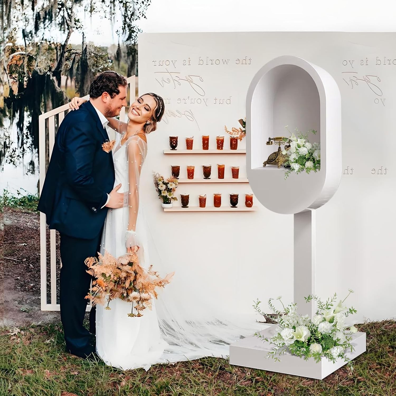 Audio Guest Book Stand Phone Booth Box for Wedding Party Video