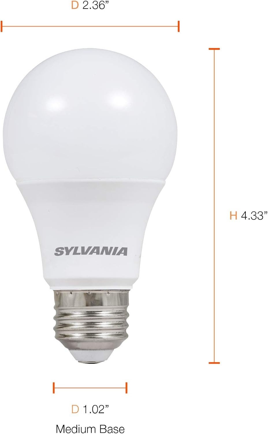 24 pack Sylvania 8.5 Watt 60 Watt Equivalent A19 LED Light Bulb in 2700K 74765