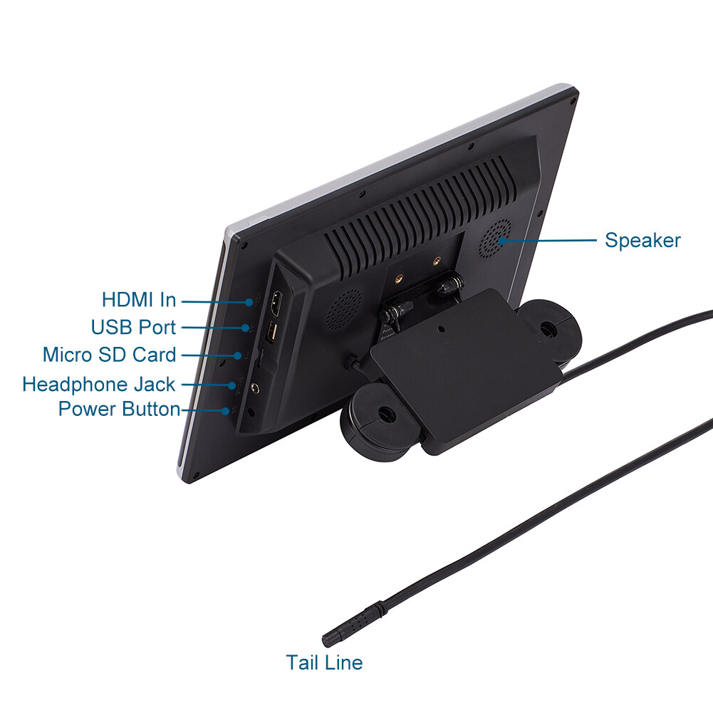 10‘’ Android 9.0 Headrest Monitor Video Player for Car TV Touch Screen WiFi//USB