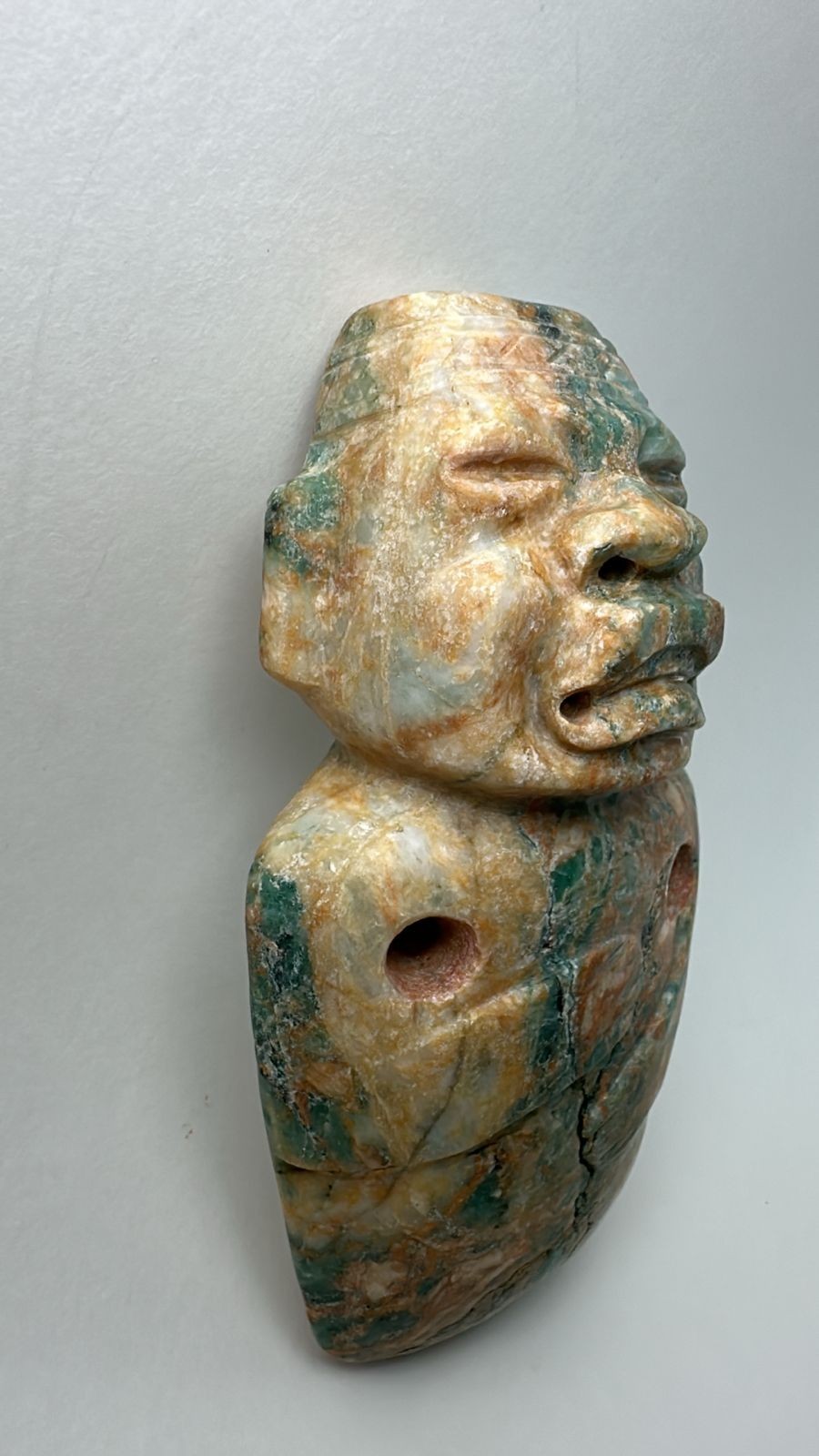 Precolumbian Stone olmec Axe Jaguar Transformation Figure 1200BC 400AD