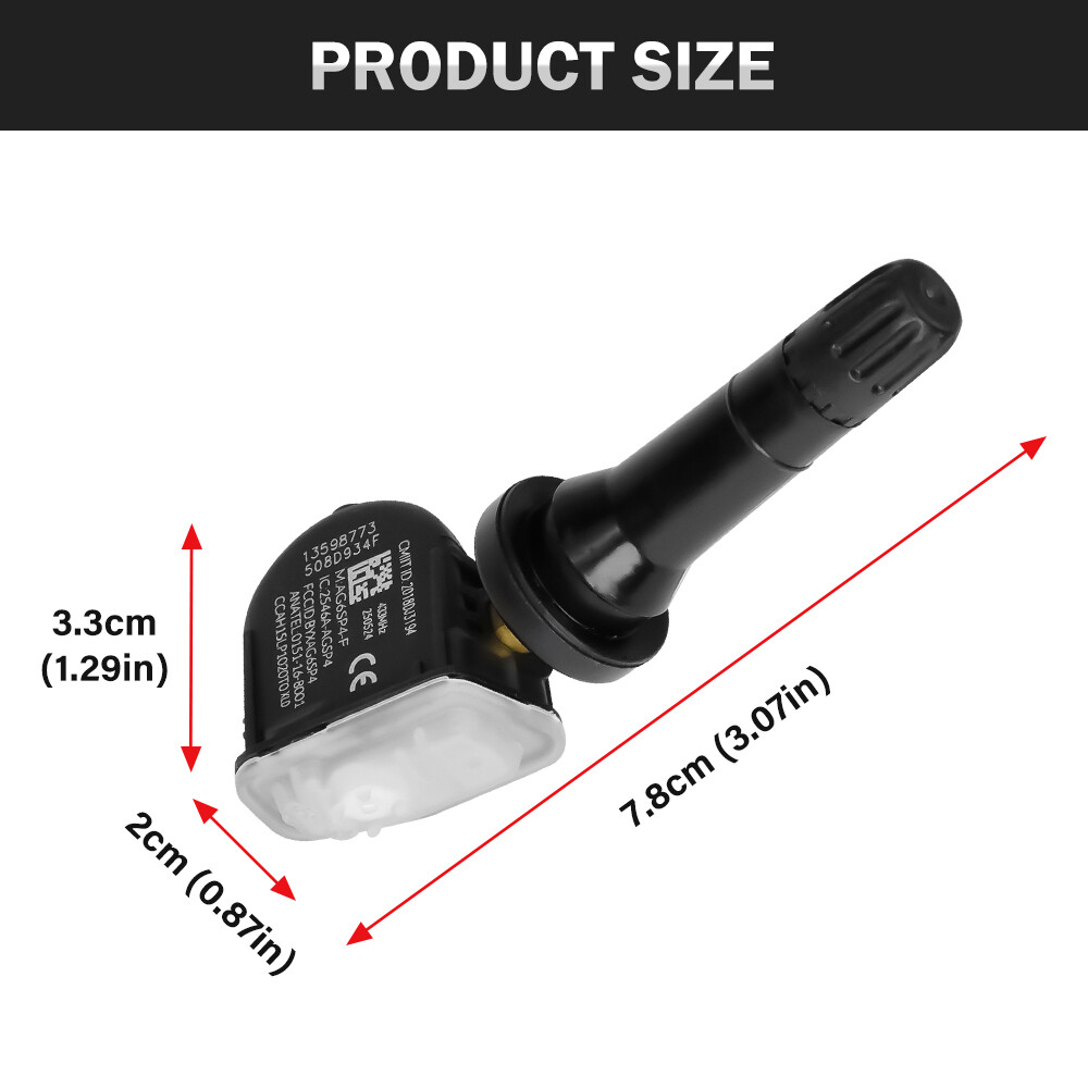 Set of 4 Tire Pressure Sensors TPMS 433MHz 13598773 For Buick Chevy Cadillac GMC