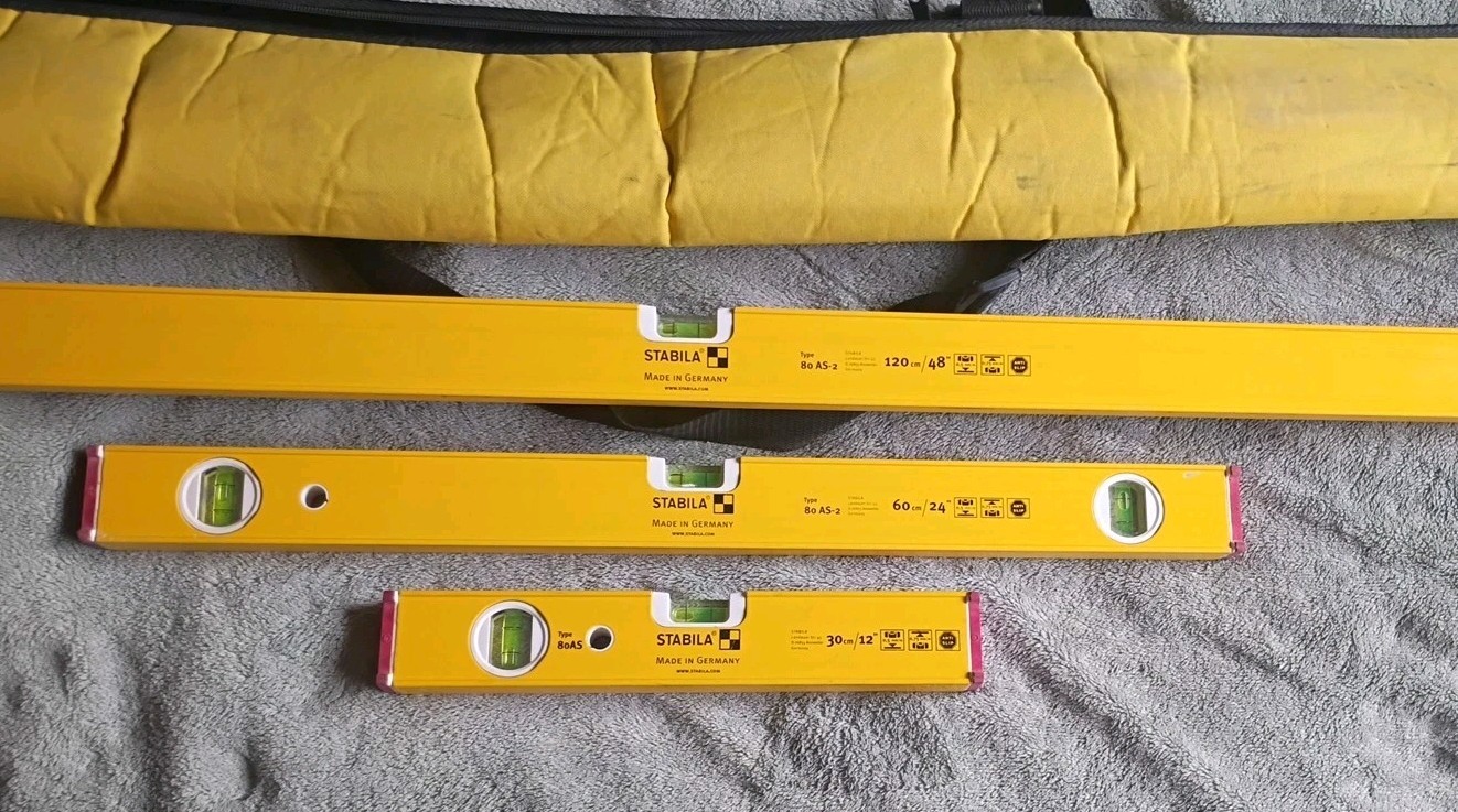 Stabila 3-piece 80AS 80 AS-2 48" 24", 12" Level Set