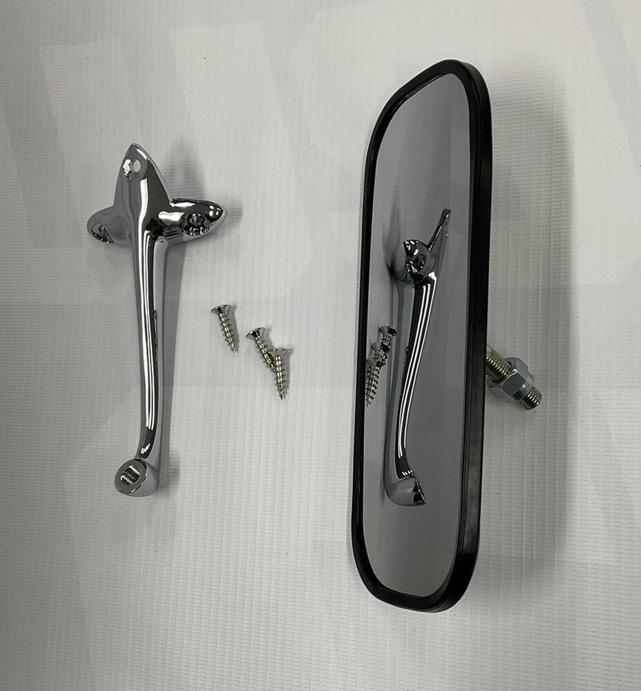 Interior Rear View Mirror Head & Arm Bracket Set for 1955-1959 Chevy Gmc Pickup