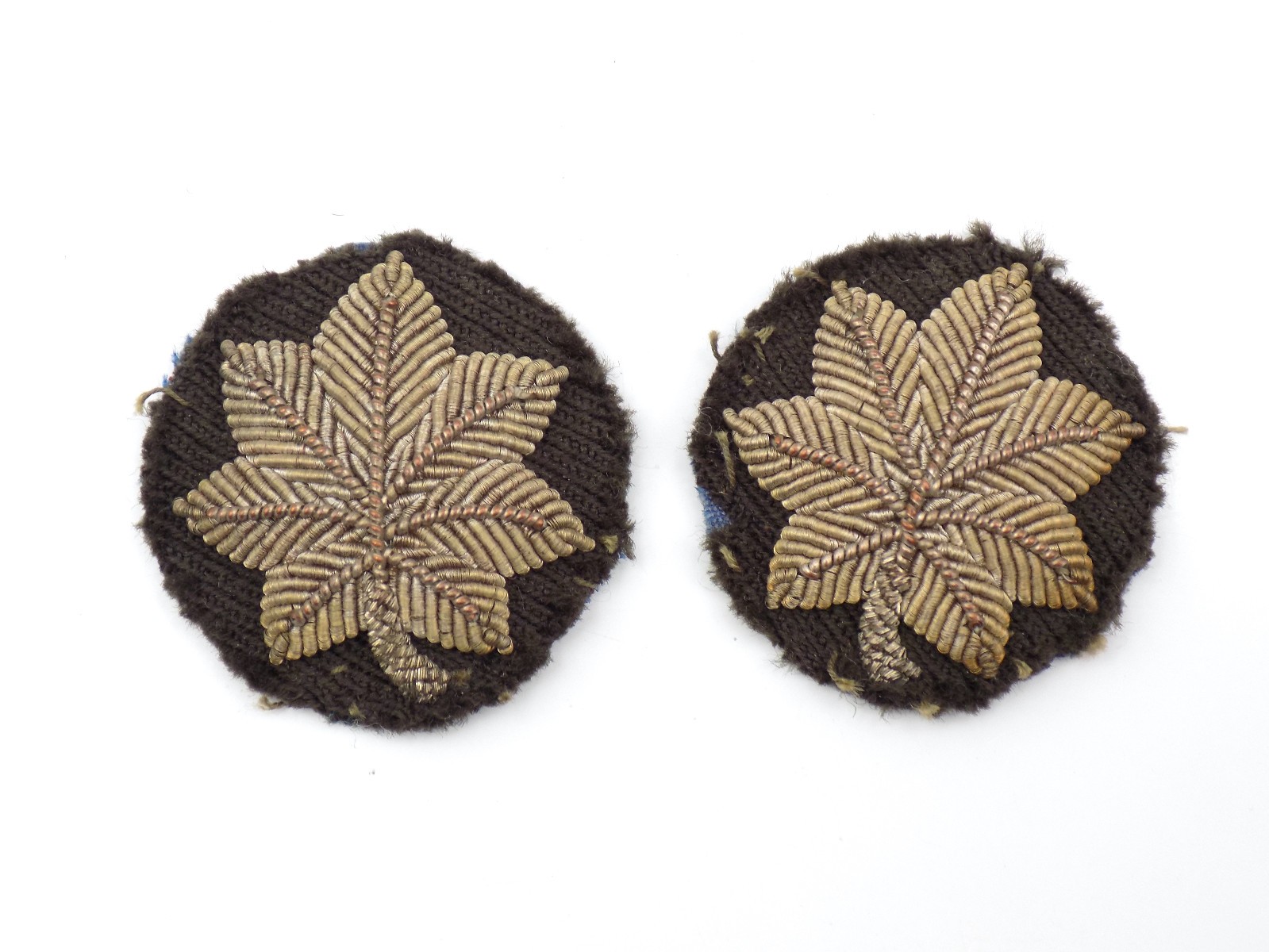 Original WWII US Army Lt. Colonel Bullion Insignia Set