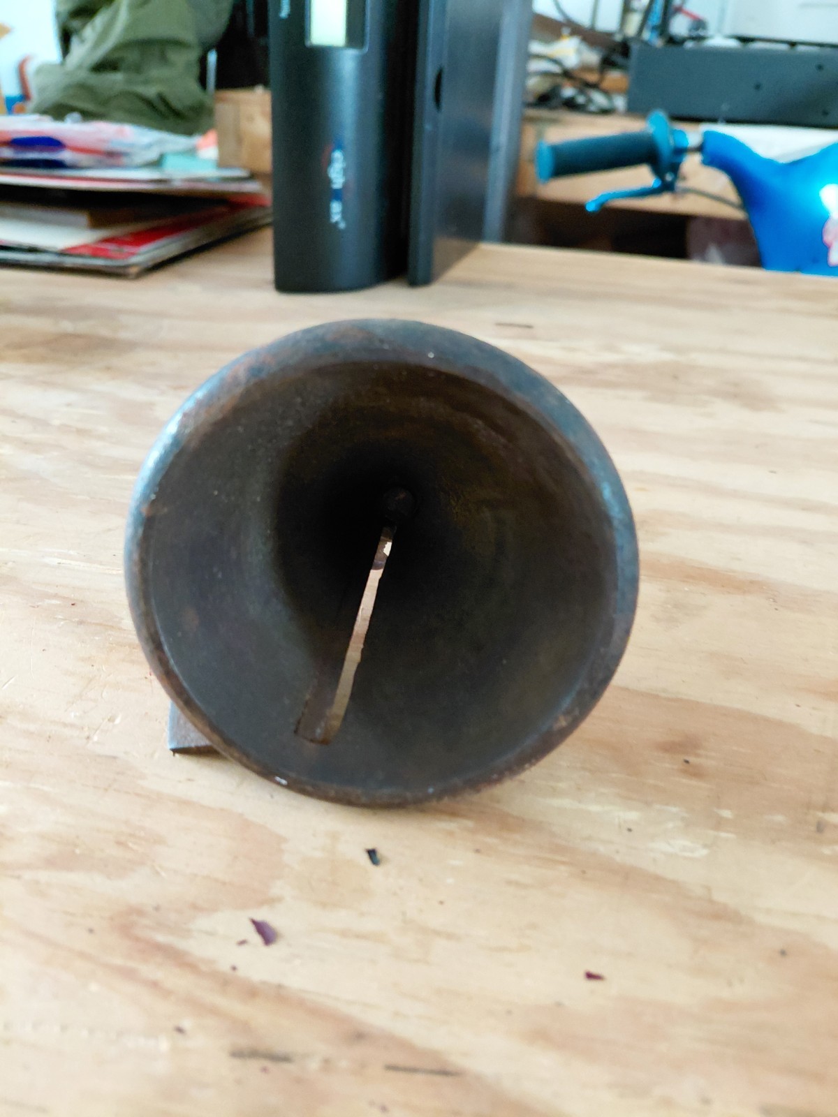 Antique Vintage Cast Iron Woodworking Spoke Pointer Spindle Taper