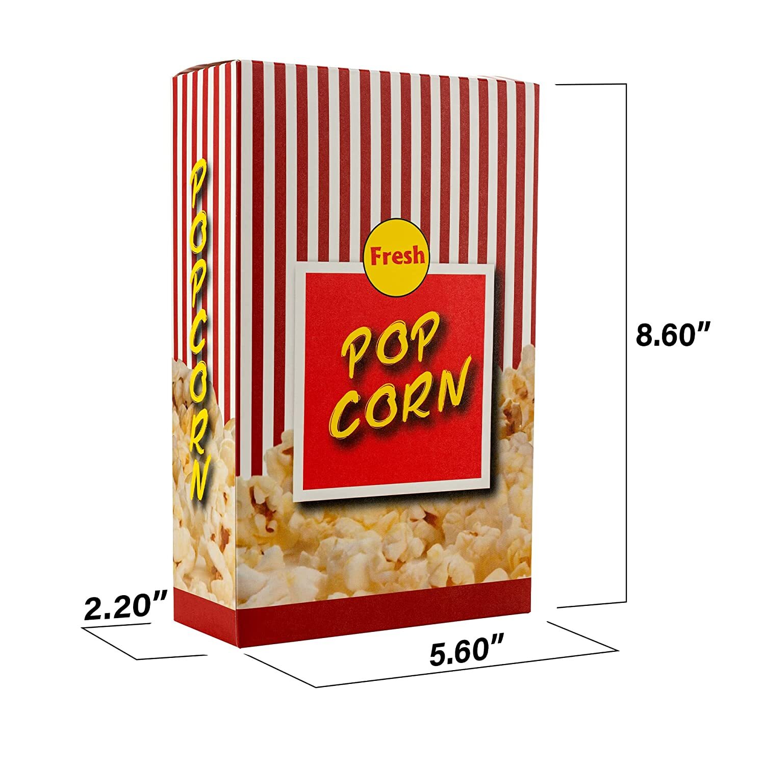 MT Products Popcorn Boxes for Party 1.8 oz - Popcorn Buckets #3.5 - Pack of 25