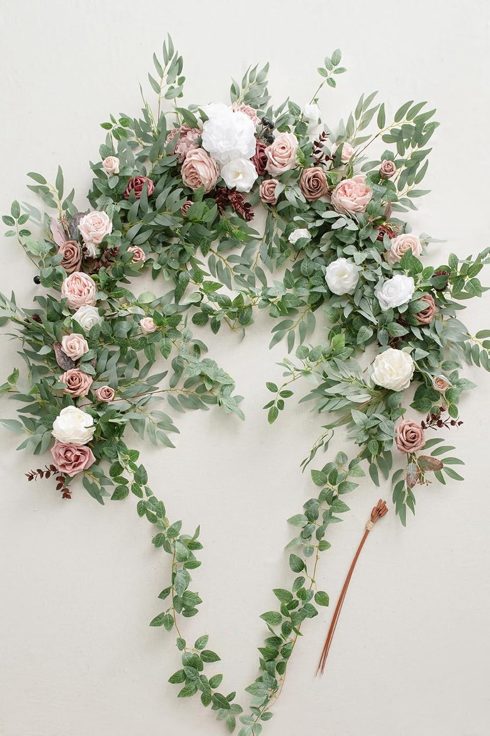 6.5FT Backdrop Floral Garland Spring Artificial Wedding Arch Flowers Pink Decor